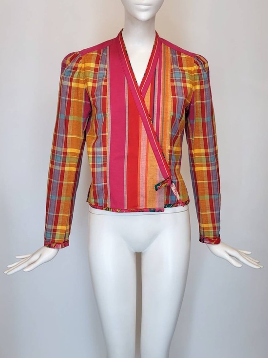 Kenzo Tops - Vintage 1985 Kenzo Wrap Blouse